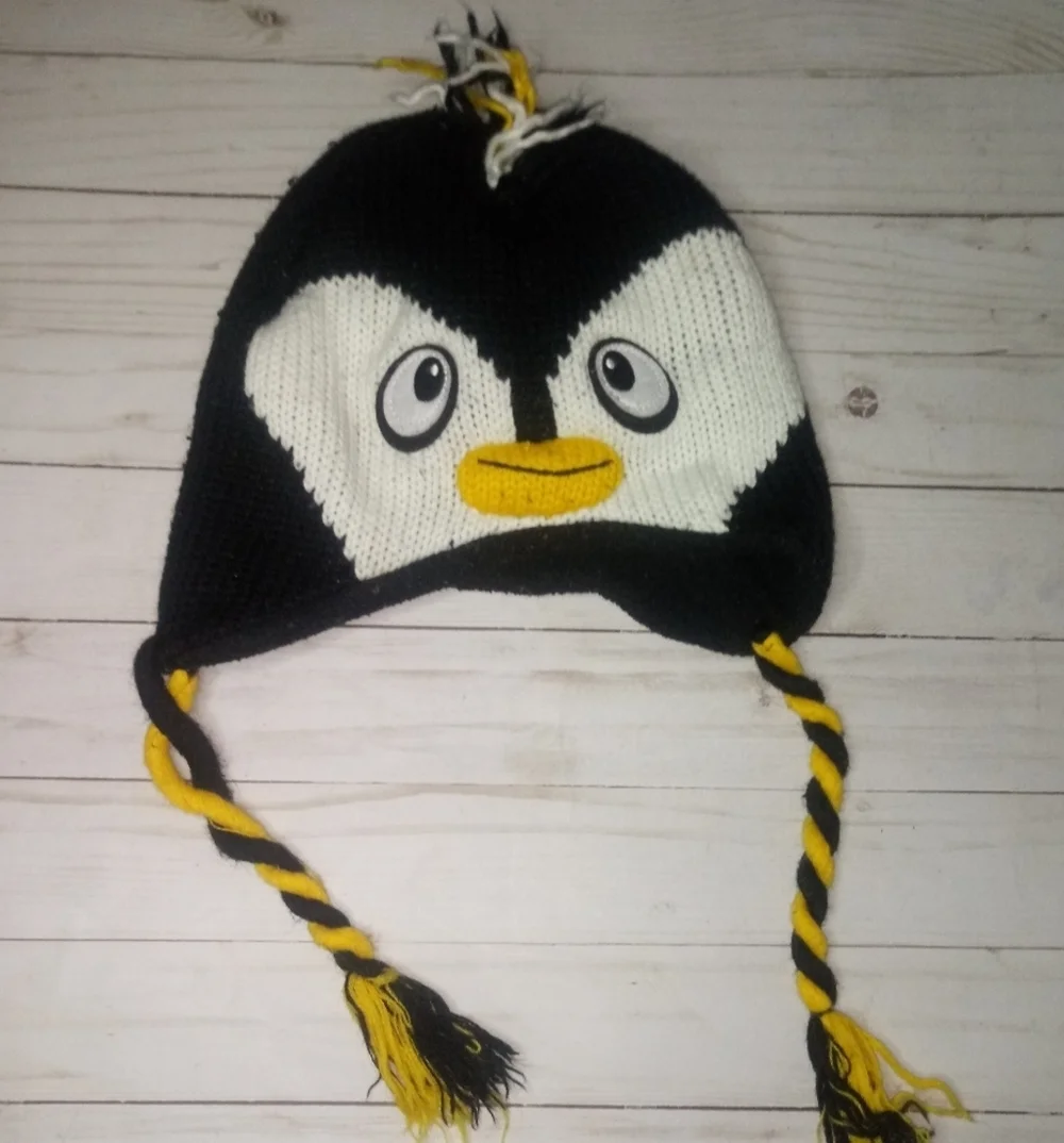 Wool Penguin hat for boy or girl